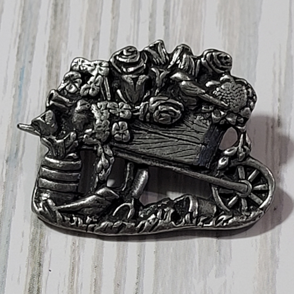 Vintage Birds & Blooms Brooch Pin.
